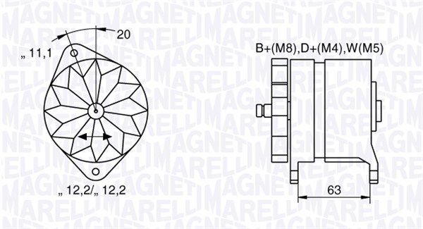 MAGNETI MARELLI Generaator 063534690480